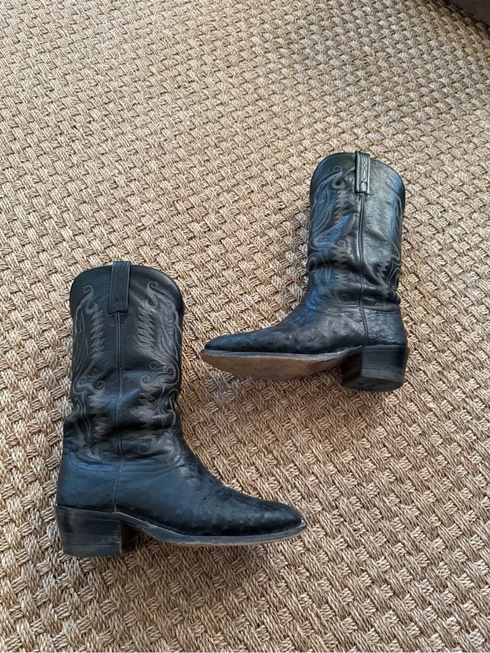 Lucchese 1883 Black Western Cowboy Boots